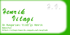 henrik vilagi business card